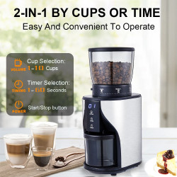 BIOLOMIX Burr Mill: 31 Grind Settings for Perfect Coffee