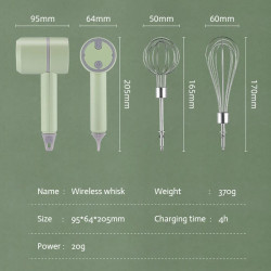 BALASHOV Wireless Electric Mixer - Powerful, Portable & 3 Speed