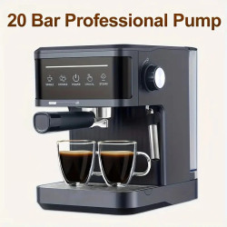 BALASHOV Electric Espresso Maker: 20 Bar Pressure, Auto & Manual Modes
