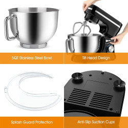BALASHOV Powerful 1000W Mixer & Blender Set - 8 Speeds