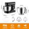 BALASHOV Powerful 1000W Mixer & Blender Set - 8 Speeds