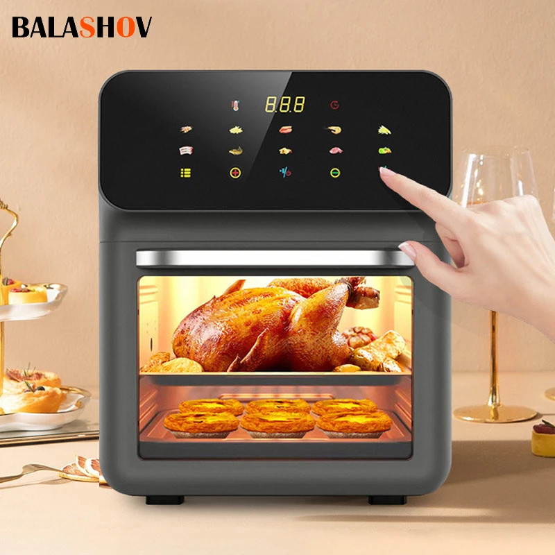BALASHOV 10L Air Fryer: Healthy & Crispy Cooking with 360 Convection