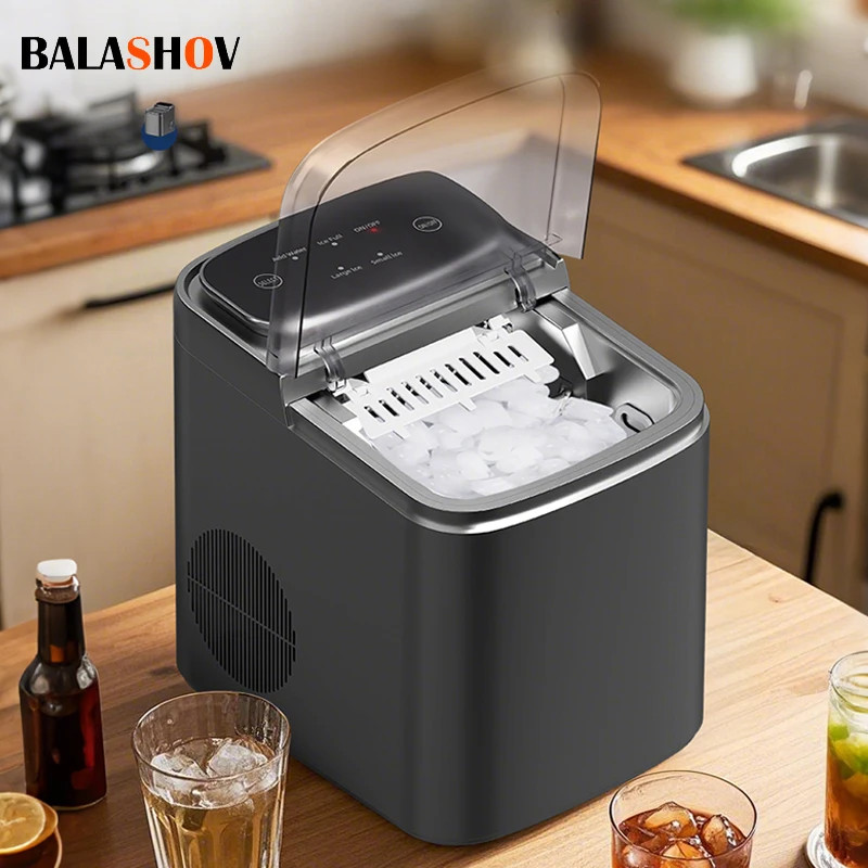 BALASHOV Compact Smart Ice Maker: Fast, Portable, Touchscreen Control