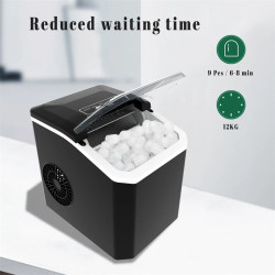 BALASHOV Mini Ice Maker: Quick, Portable Cubes for Any Occasion