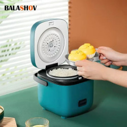 BALASHOV Mini Rice Cooker: 1.2L Auto Cook for 1-2 People