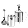 BALASHOV Milk Frother: Double Mesh, 800ml, for Creamy Coffee & More