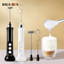 BALASHOV 3-in-1 Electric Milk Frother: Fast, Rechargeable & Portable
