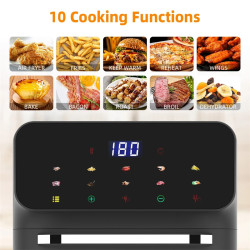 BALASHOV 10L Air Fryer: Large Capacity, Oil-Free & Healthy Frying