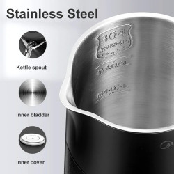 MIDEA 600ML Portable Electric Kettle - Fast Heating, 304 Stainless ...