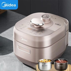 MIDEA 5L Pressure Cooker: Fast IH Cooking & Double Liner
