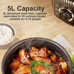 MIDEA 5L Pressure Cooker: Fast, Versatile & Easy Cooking