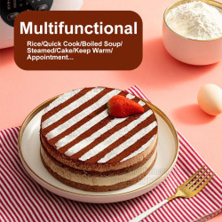 MIDEA: Midea 3L Mini Rice Cooker, Portable & Versatile