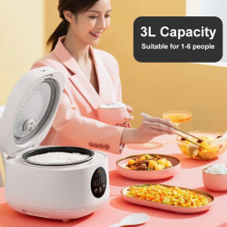 MIDEA: Midea 3L Mini Rice Cooker, Portable & Versatile