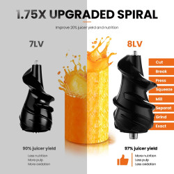 MIUI FilterFree Slow Juicer: 8-Stage Extraction, Pure Juice