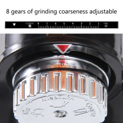 JIQI Electric Coffee Grinder: Fine-Adjust Burr Grinding for Perfect...
