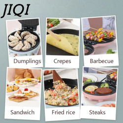 JIQI Double-Sided Electric Skillet for Pancakes, Crepes & More