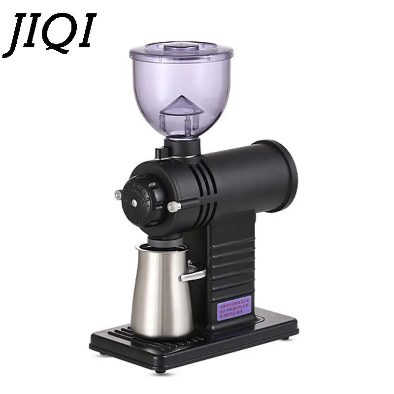 JIQI 110V Electric Coffee Grinder: Precise Grind, 10 Thickness Sett...