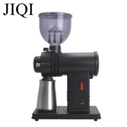JIQI Electric Coffee Grinder: 10-File Adjustment, Stainless Steel