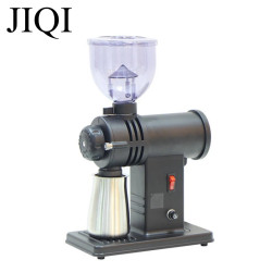 JIQI Electric Coffee Grinder: 10-File Adjustment, Stainless Steel
