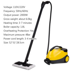 JIQI 4Bar Powerful Steam Cleaner: Car, Home & Garment