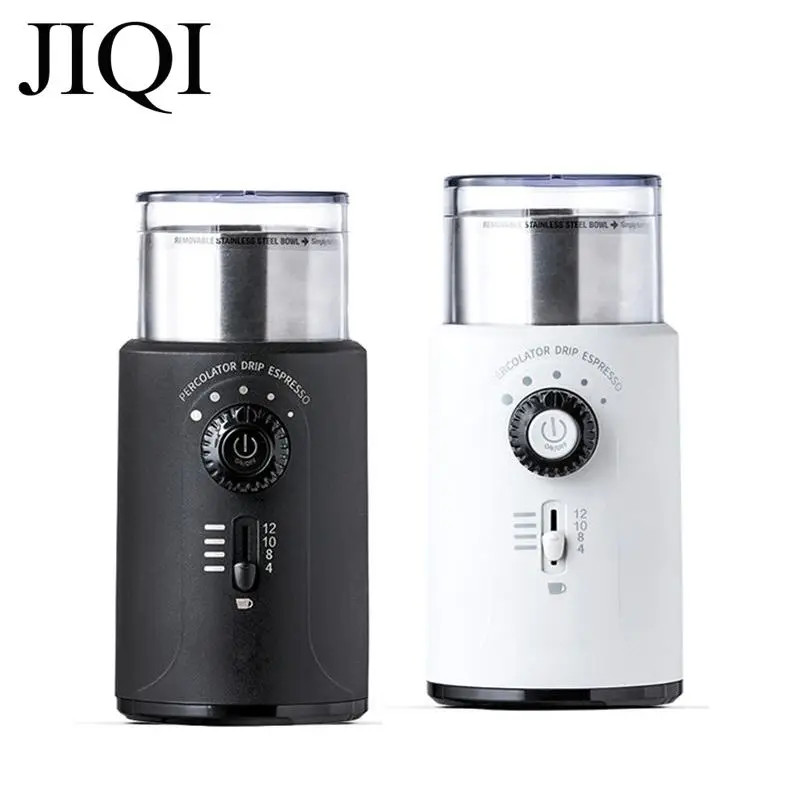 JIQI Coffee Grinder: Automatic Burr Mill, 5 Grind Settings