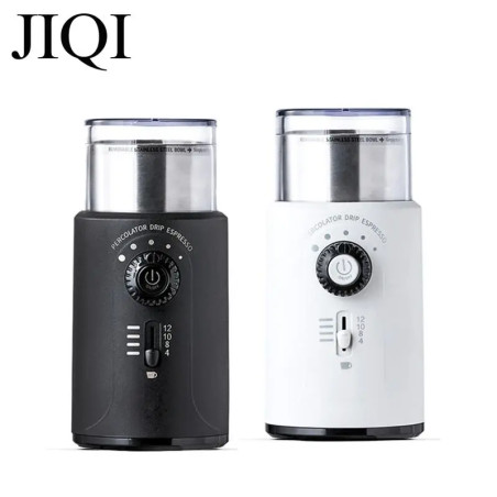 JIQI Coffee Grinder: Automatic Burr Mill, 5 Grind Settings