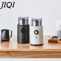 JIQI Coffee Grinder: Automatic Burr Mill, 5 Grind Settings