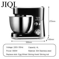 JIQI Electric Stand Mixer: Blend, Knead & Bake with Ease