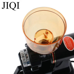 JIQI Electric Coffee Grinder: Automatic, Adjustable Grind & Removab...