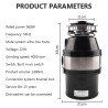 JIQI 560W Powerful Food Waste Disposer - 10 Year Warranty