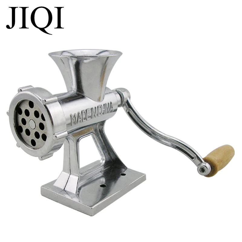 JIQI Hand-Crank Meat Grinder: Makes Sausages & Burgers at Home