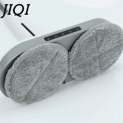 JIQI Cordless Electric Mop: LED Light & Auto Spray Cleaning