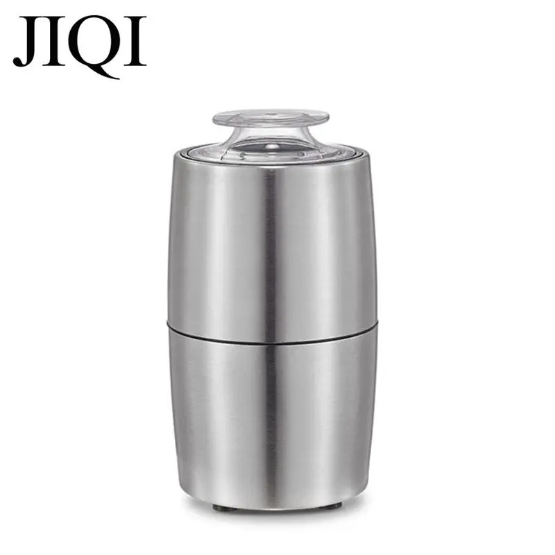 JIQI Electric Coffee & Nut Grinder - Stainless Steel, Fast & Powerful