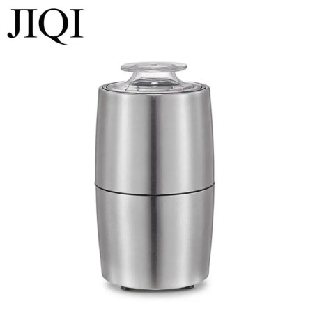 JIQI Electric Coffee & Nut Grinder - Stainless Steel, Fast & Powerful