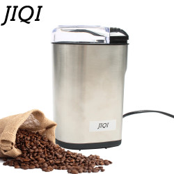 JIQI Electric Coffee & Nut Grinder - Stainless Steel, Fast & Powerful