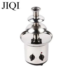 JIQI 3-Tier Chocolate Fountain, Stainless Steel, Auto Rotating
