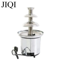 JIQI 3-Tier Chocolate Fountain, Stainless Steel, Auto Rotating