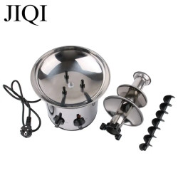 JIQI 3-Tier Chocolate Fountain, Stainless Steel, Auto Rotating