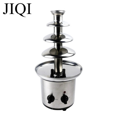 JIQI 4-Tier Electric Chocolate Fountain - Party Fun & Automatic Flow