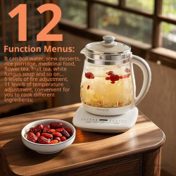 JOYOUNG 1.5L Electric Kettle: Precise Temp Control for Tea & More