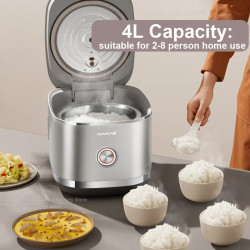 JOYOUNG 4L Stainless Steel Rice Cooker - 24H Timer, Multifunctional