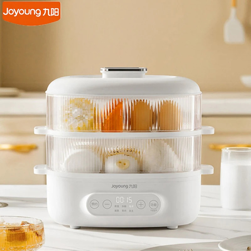 JOYOUNG Electric Steamer - 2 Layer, 5.6L Capacity, Fast Heating