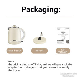 JOYOUNG Retro Electric Kettle - Fast Heating 1.5L Stainless Steel
