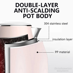 JOYOUNG Electric Kettle: 1800W Fast Heating, Safety Auto Shut-Off
