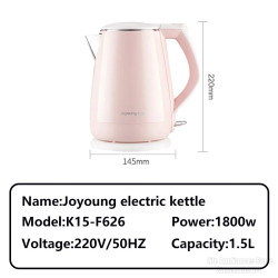 JOYOUNG Electric Kettle: 1800W Fast Heating, Safety Auto Shut-Off