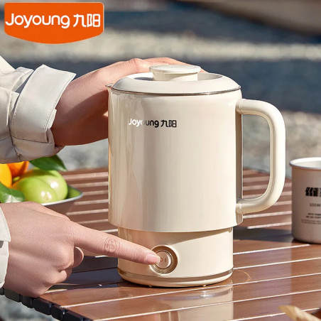 JOYOUNG Mini Folding Kettle: Fast Boil, 304 Stainless Steel, 600ml