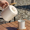 JOYOUNG Mini Folding Kettle: Fast Boil, 304 Stainless Steel, 600ml