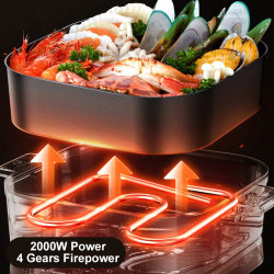 JOYOUNG Electric Hot Pot, Fast Heating & Versatile Cooking