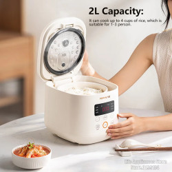 JOYOUNG 2L Mini Rice Cooker: Perfect for 1-3 People, Soup & More!