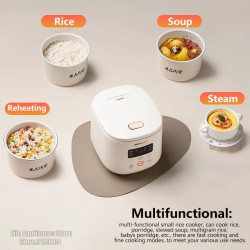 JOYOUNG 2L Mini Rice Cooker: Perfect for 1-3 People, Soup & More!